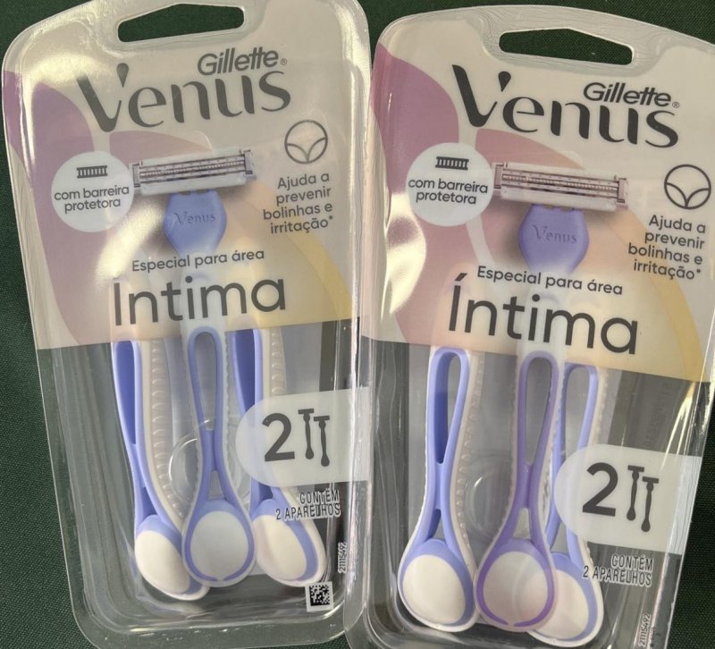 Gillette Venus Íntima, Aparelho de Depilação Descartável, 2 Unidades