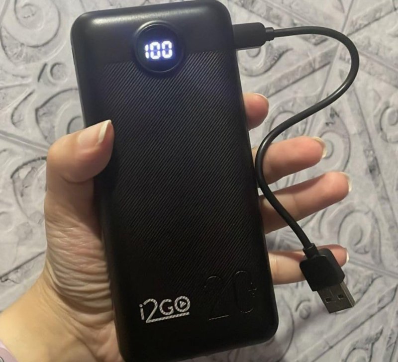I2GO, Carregador Portátil (Power Bank) Ultra Rápido 20000mAh, Power Delivery 20W, 2 Saídas USB + 1 Saída/Entrada USB-C, Preto, i2GO PRO
