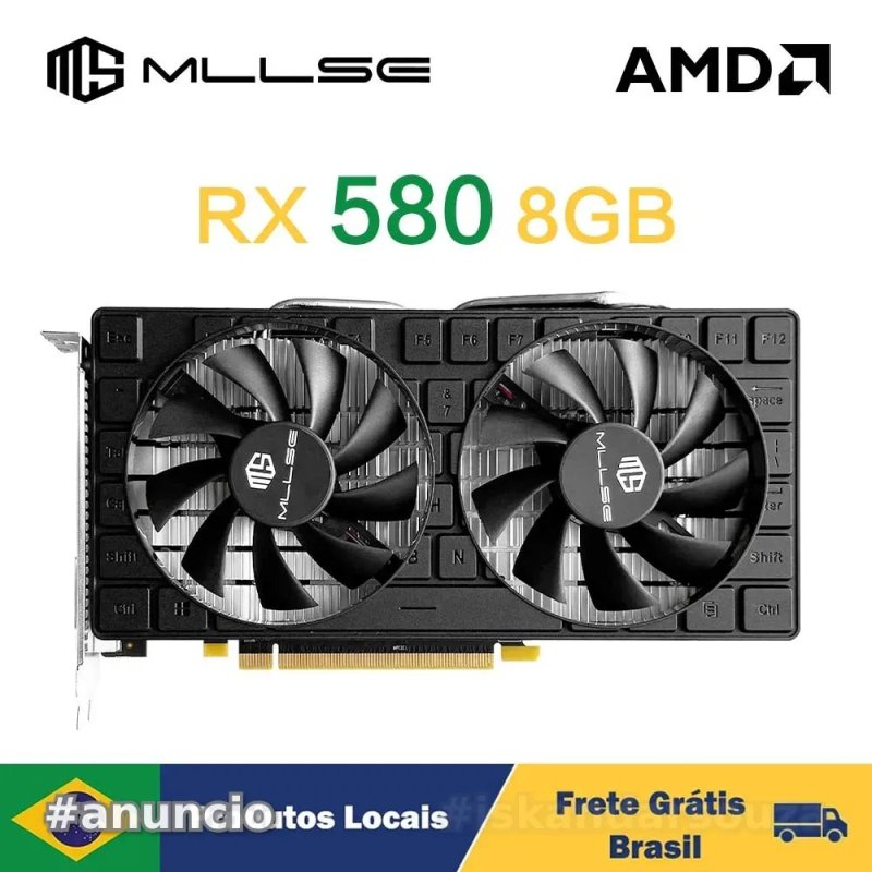 Placa de Vídeo RX 580 8GB 8Pin RX580