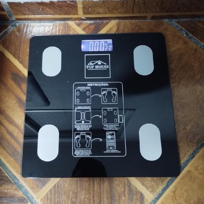 Balança Corporal Bioimpedância Inteligente Digital Aplicativo para Análise Corporal Medição de Gordura Peso Até 180kg
