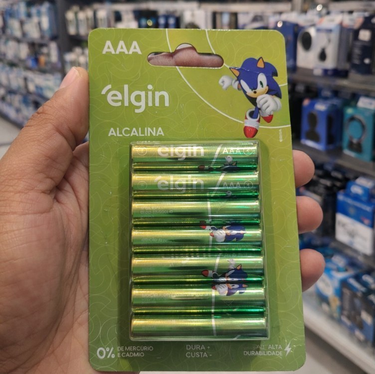 Pilha Alcalina AAA com 16 unidades Elgin Palito