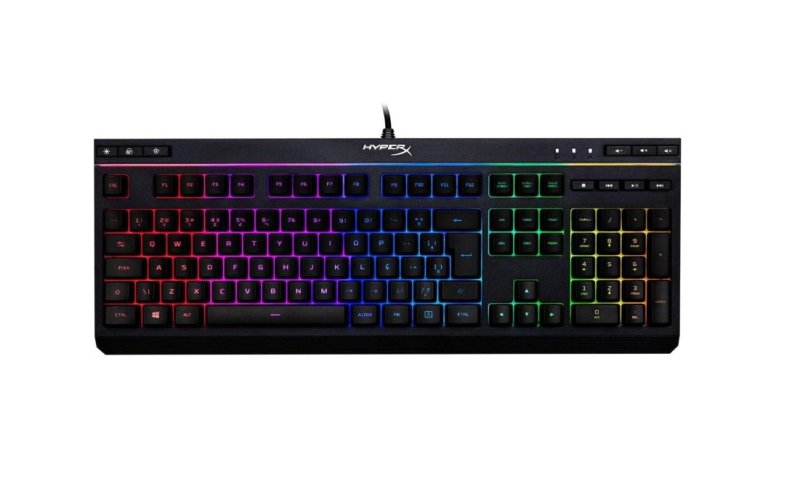 Teclado Gamer HyperX Alloy Core RGB, ABNT2, PRETO