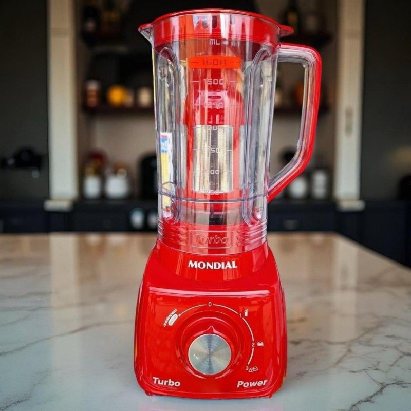 MONDIAL Liquidificador Turbo Power 550W, 110V, Vermelho, 1,6L - L-99 FR