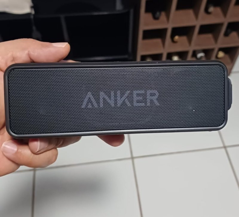 Anker soundcore 2 Caixa de Som Bluetooth Portátil com 12W de Som Estéreo, Bluetooth 5, BassUp, à Prova d'Água IPX7, 24 Horas de Reprodução, Emparelhamento Estéreo Sem Fio, Ideal para Casa e Viagens