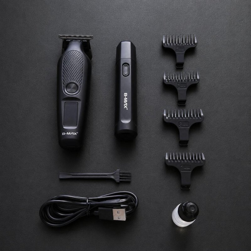 Máquina De Corte Acabamento Com Visor Led Profissional + Brinde Cabelo Pelo Barbear Trimmer