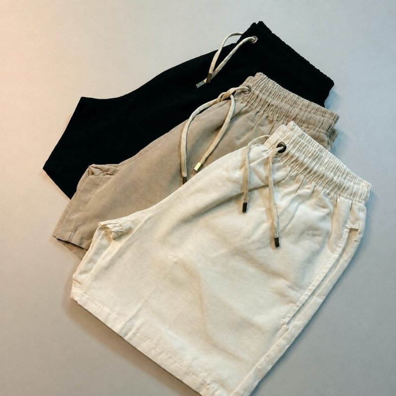 Kit 3 Shorts Masculino Bermuda Linho Verão Envio Imediato