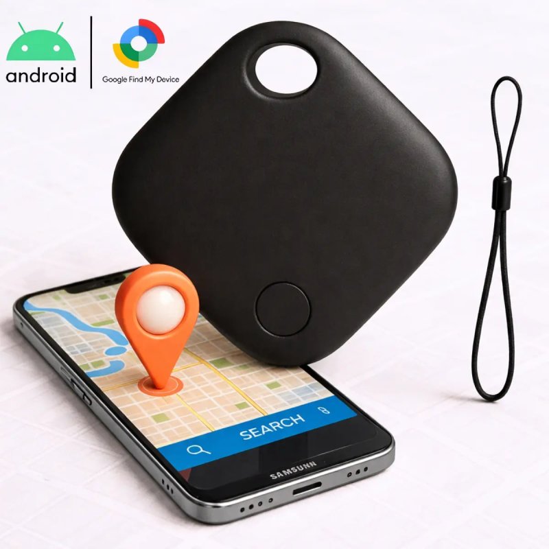 Mini Localizador Smart Tag GPS com Chaveiro – Compatível com Android