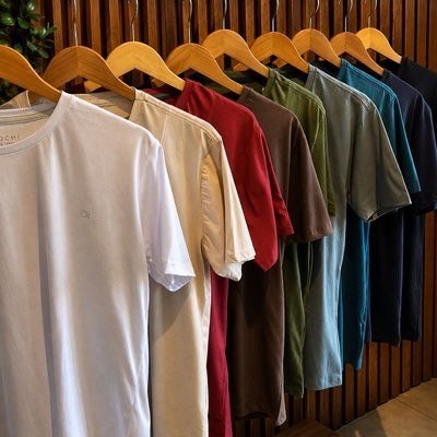 Camiseta Ogochi Básica Algodão Original Lisa Masculina