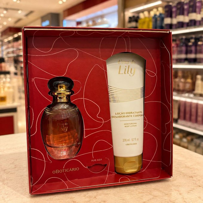 Kit Presente Boticário Lily - Perfume 75ml - Hidratante Corporal 200ml + Frete Grátis