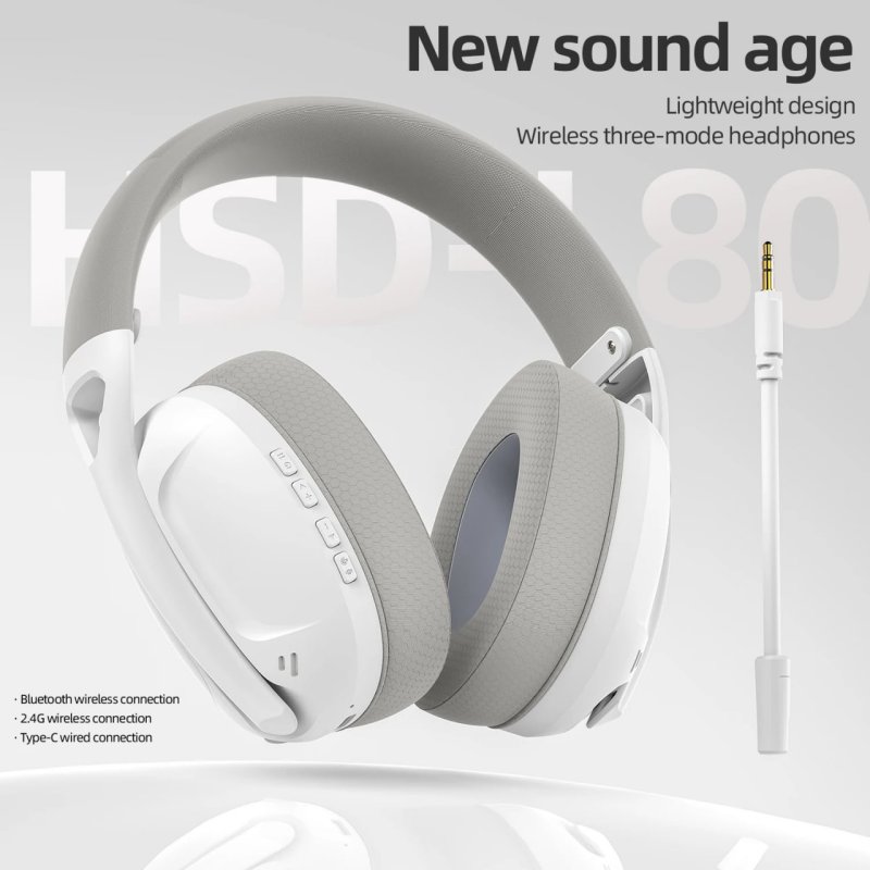 Headset SMAILWOLF L80 Bluetooth wireless wired three-mode (COR BRANCA)