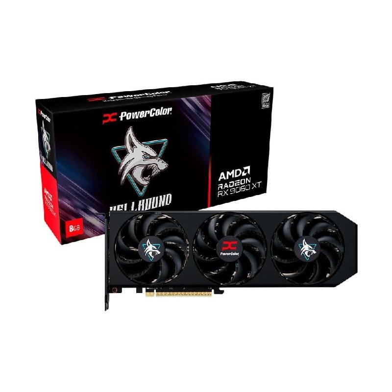Placa de Vídeo PowerColor RX 9060 XT Hellhound