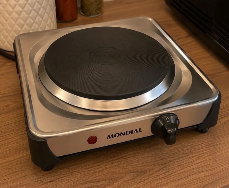 Fogão Cooktop Elétrica Mondial Fast Cook Fe-04 Inox 127v + Frete Grátis