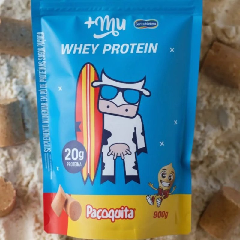 Whey Concentrado 20g De Proteína Refil 900g +mu - Paçoquita