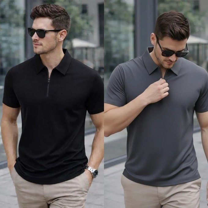 Camisa Polo Tech Zíper Slim Fit + Frete Grátis