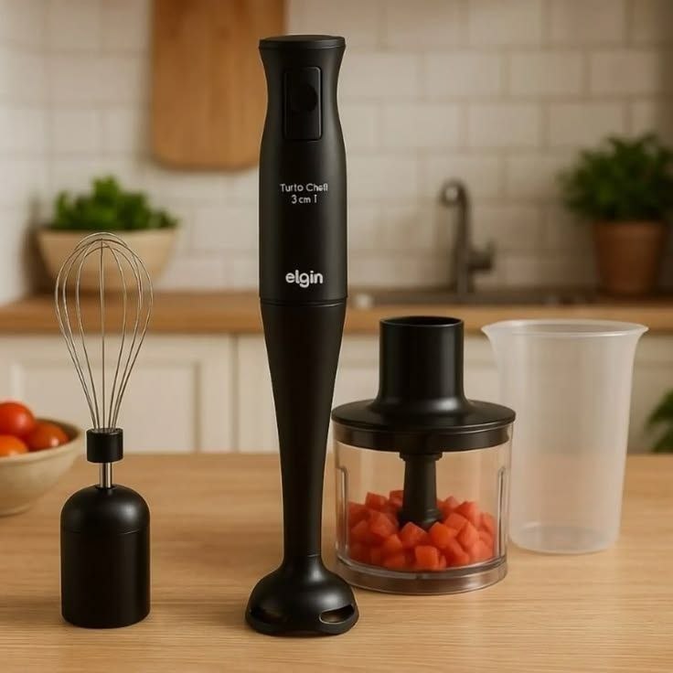 Mixer Vertical Turbo Elgin 3 em 1 200W Preto 127v