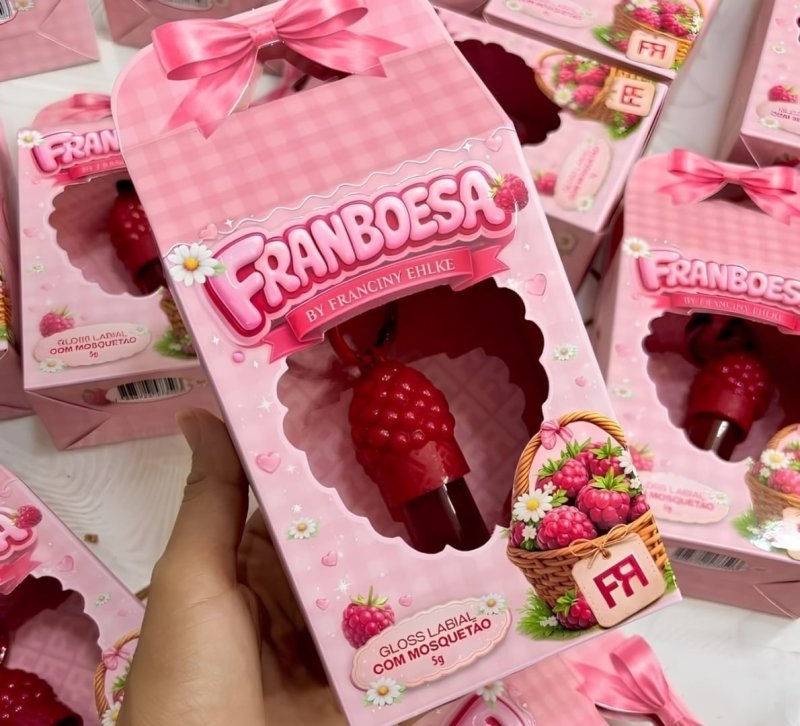 Gloss Franboesa Fran By Franciny Ehlke Brilho Rosa - Claro
