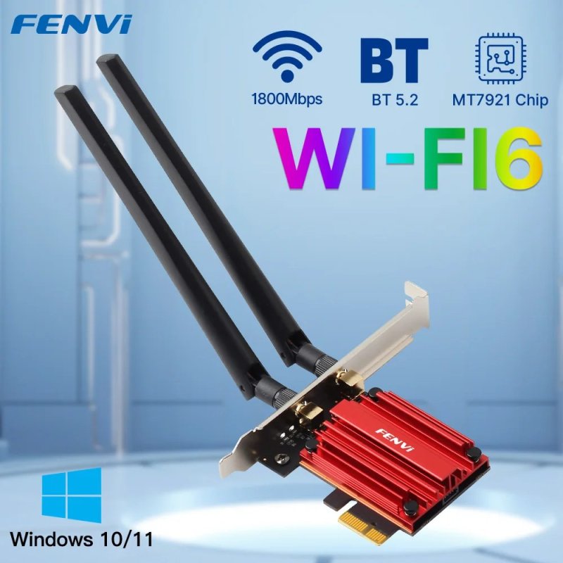 WiFi 6 Fenvi Pciexpress FV-AX1800 Dual Band + Bluetooth 5.2 / MT7921