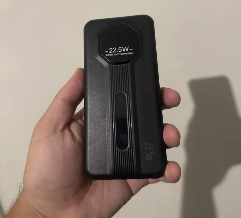 Carregador Portátil Power Bank Turbo 20000mah 22.5w Universal Para iPhone Samsung Motorola Xiaomi Com Display Digital Preto ou Branco- Hardline