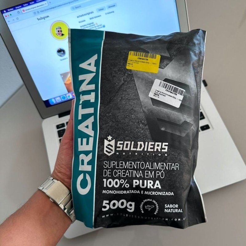 Creatina 500g Suplemento Monohidratada em pó 100% Pura - Soldiers Nutrition