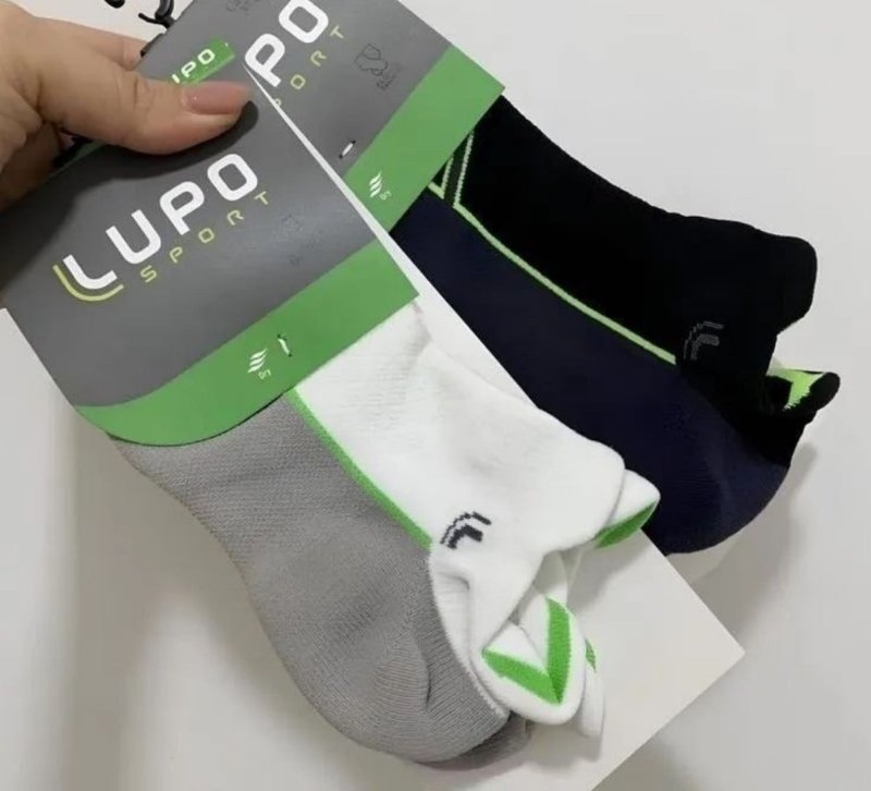 2 Meias Corrida Lupo Dry Fit Cano Médio Anti Bolha Poliamida