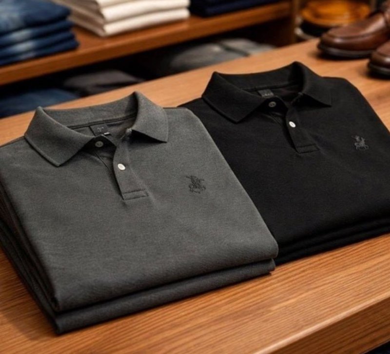 Kit 2 Camisa Polo Piquet Masculina Casual Premium