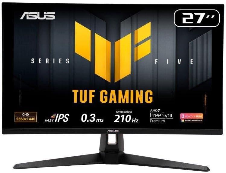 Monitor Gamer ASUS TUF 27” QHD 210Hz 0,3ms IPS