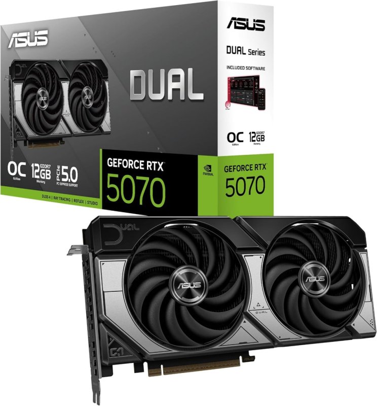 ASUS Dual GeForce RTX 5070 12 GB GDDR7 OC Edition