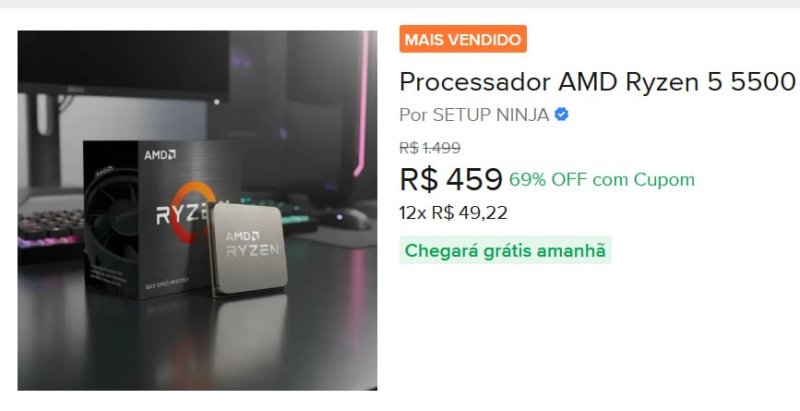 Processador Amd Ryzen 5 5500