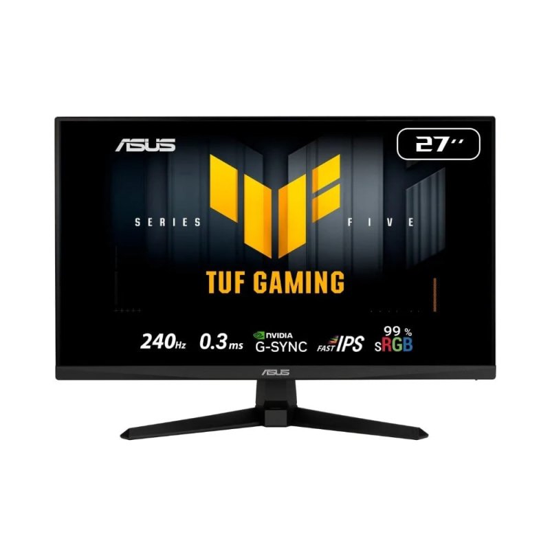 Monitor Gamer ASUS TUF 27", Full HD, 240Hz, 0.3ms, Fast IPS, VRR, G-Sync Comp, FreeSync Premium, HDR10, Som Integrado, Preto VG279QM5A