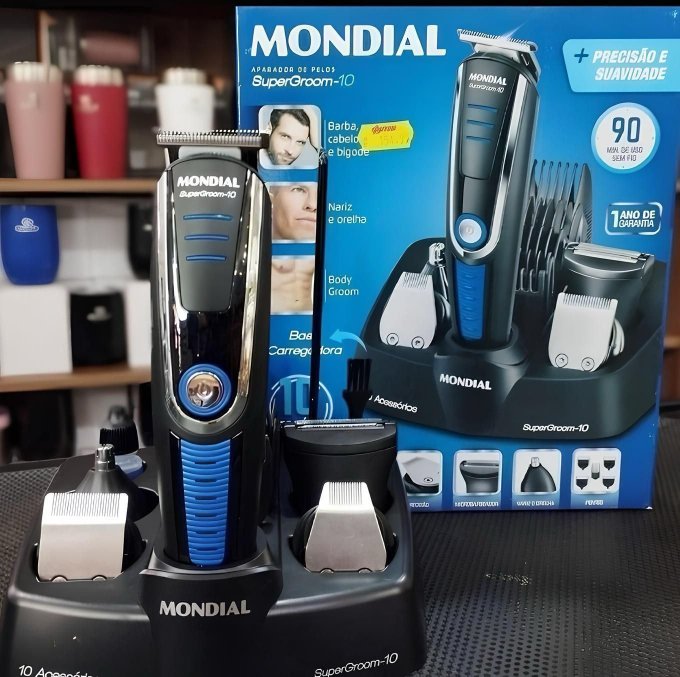 Aparador de Pelos Mondial Super Groom 10 Bivolt + Frete Grátis
