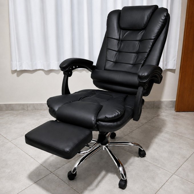 Cadeira Executiva Ergonômica Apoio de Pés