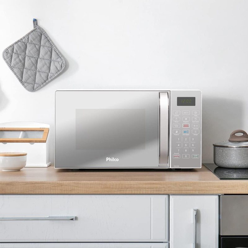 Micro-ondas Philco 20L Espelhado com Menu FIT