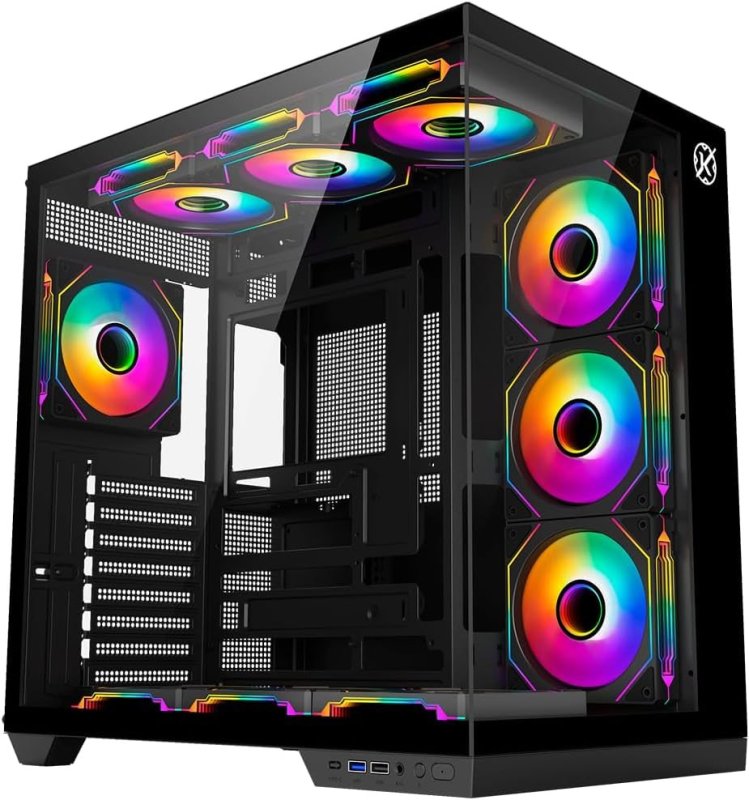 Gabinete Kalkan Skye Preto Aquário ATX USB 3.0 Sem Fans