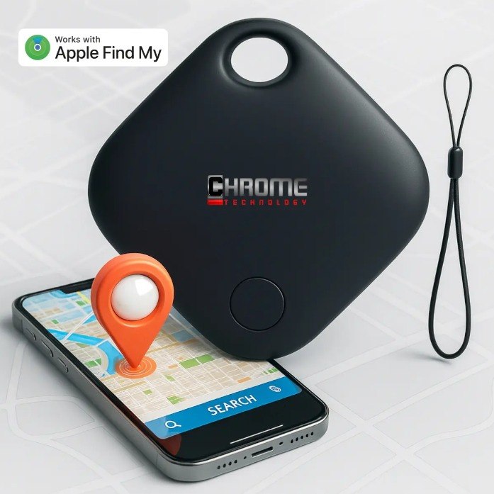 Mini Localizador Rastreador Smart Tag Gps Com Cordão Chaveiro Cor Preto