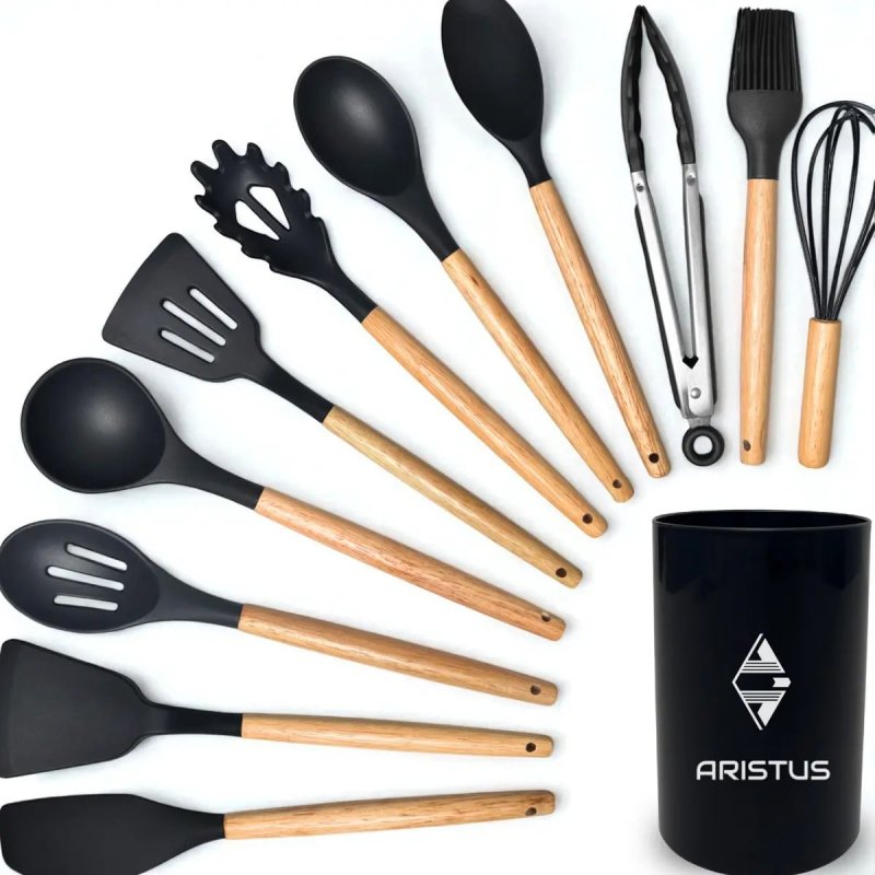 Kit 12 Utensílios De Cozinha Em Silicone Premium