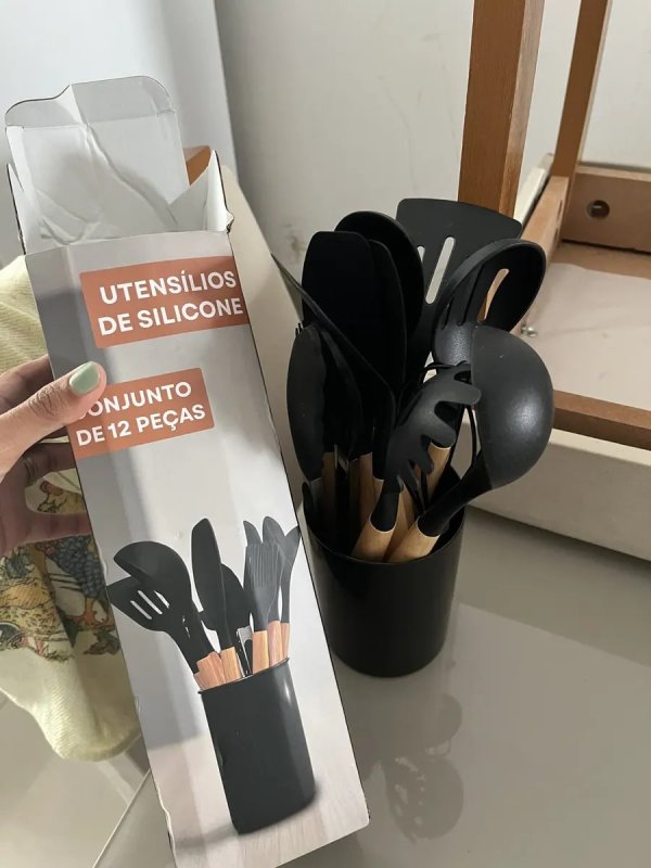 Kit 12 Utensílios de Cozinha em Silicone