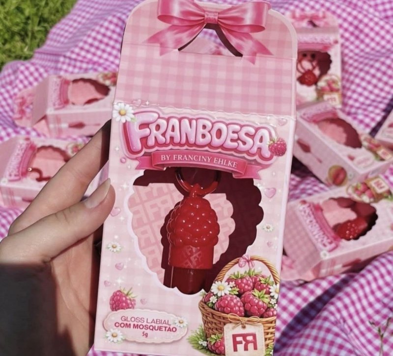 Gloss Franboesa Fran By Franciny Ehlke Brilho Rosa - Claro