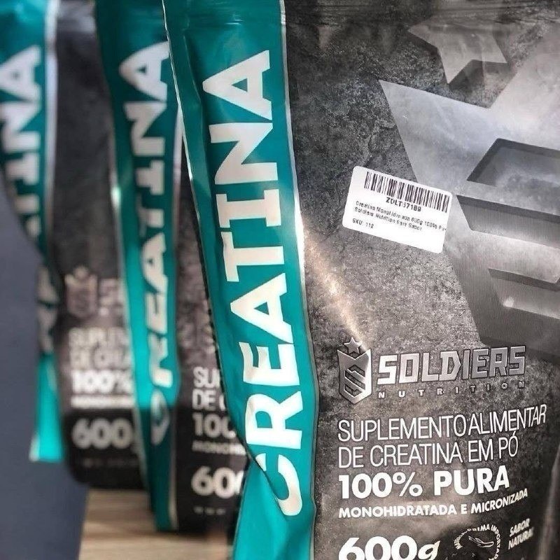 Creatina Monohidratada 1200g Soldiers Nutrition 100% Pura Sem Sabor