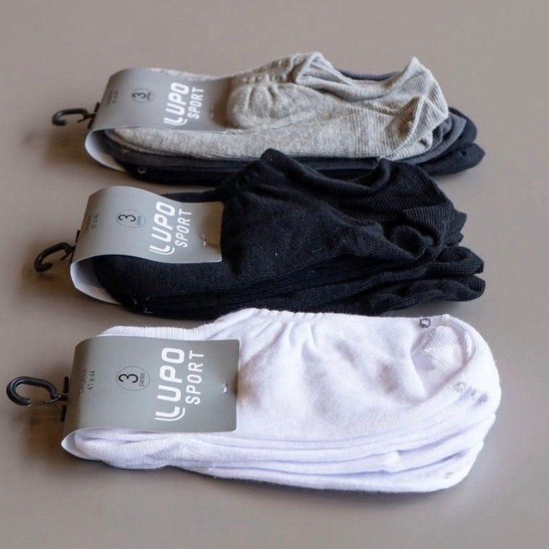 Kit 10 Pares De Meias Lupo Soquete Invisível Sport