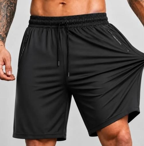 Shorts Esportivo Masculino Slim Fit Com Elastano Poliamida