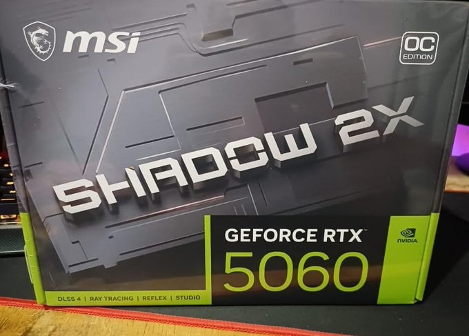 Placa de Vídeo MSI RTX 5060 Shadow 2X OC 8GB GDDR7