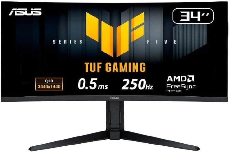 ASUS TUF 34" WQHD 250Hz 0.5ms - Monitor Gamer Curvo