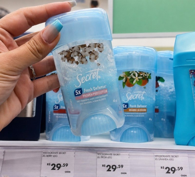 Secret Desodorante Antitranspirante em Gel Proteção de Algodão 73 g
