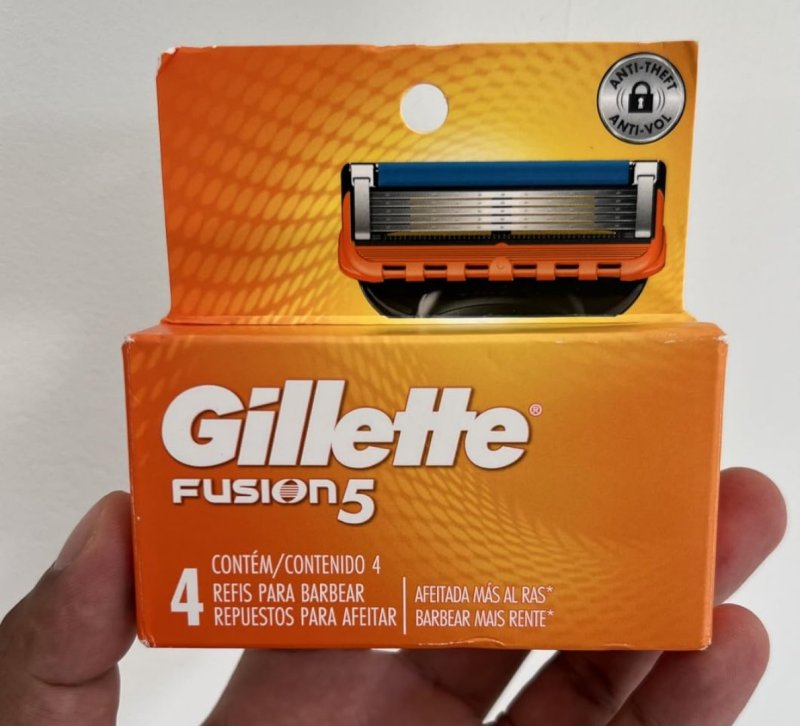 Gillette Fusion5 Carga para Aparelho de Barbear com 5 Lâminas 4 Unidades