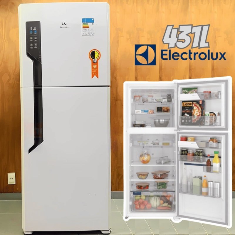 Geladeira Electrolux Frost Free 431L Efficient AutoSense Duplex Branca 127v
