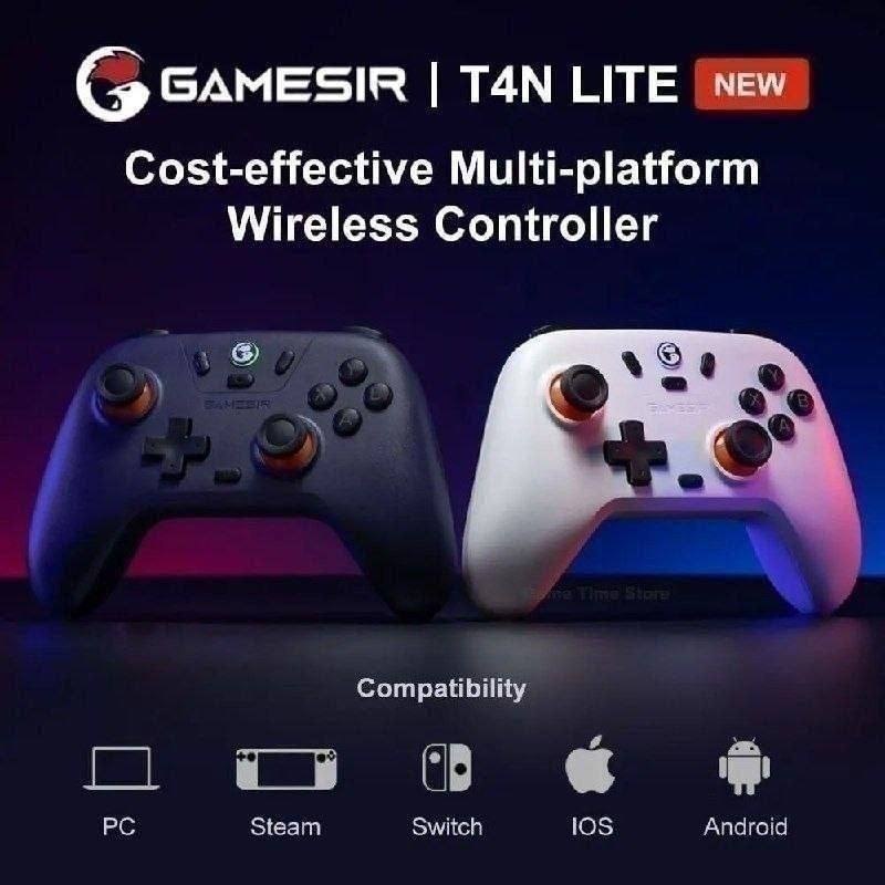 Controle Sem Fio Gamesir T4 Nova Lite, Analógicos Hall Effect, 2.4GHz, Bluetooth e USB-C - 2 Unidades