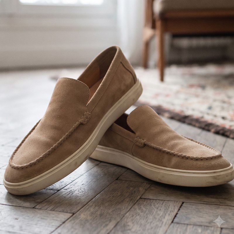 Mocassim Masculino Em Camurça Linha Esporte Fino Old Money