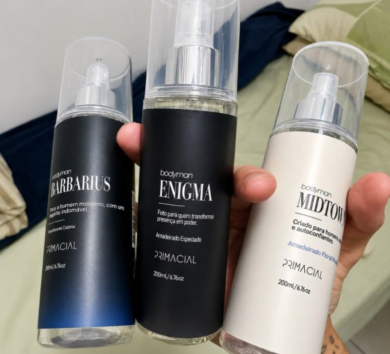Kit Body Splash Masculino Barbarius + Enigma + Midtown 200ml
