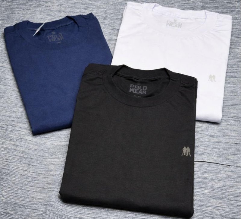 Kit 3 Camisetas Masculinas Premium Polo Wear Sortido