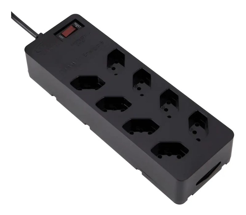 Filtro De Linha com DPS iCLAMPER Energia 8 Tomadas Régua com Tecnologia LCF